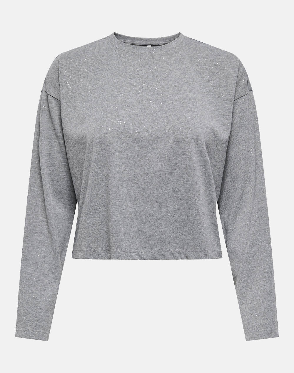 ONLY ONLMELLE L/S GLITTER TOP JRS 15357717-SilverSilver foil Gray