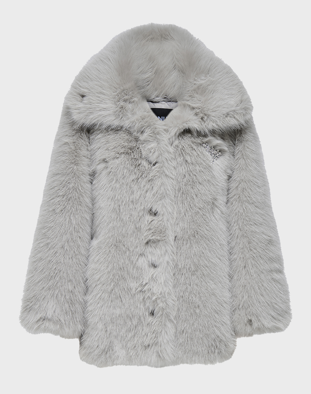 ONLY ONLY ONLASHIA LIFE FAUX DECO FUR COAT OTW 15356621-Drizzle Gray