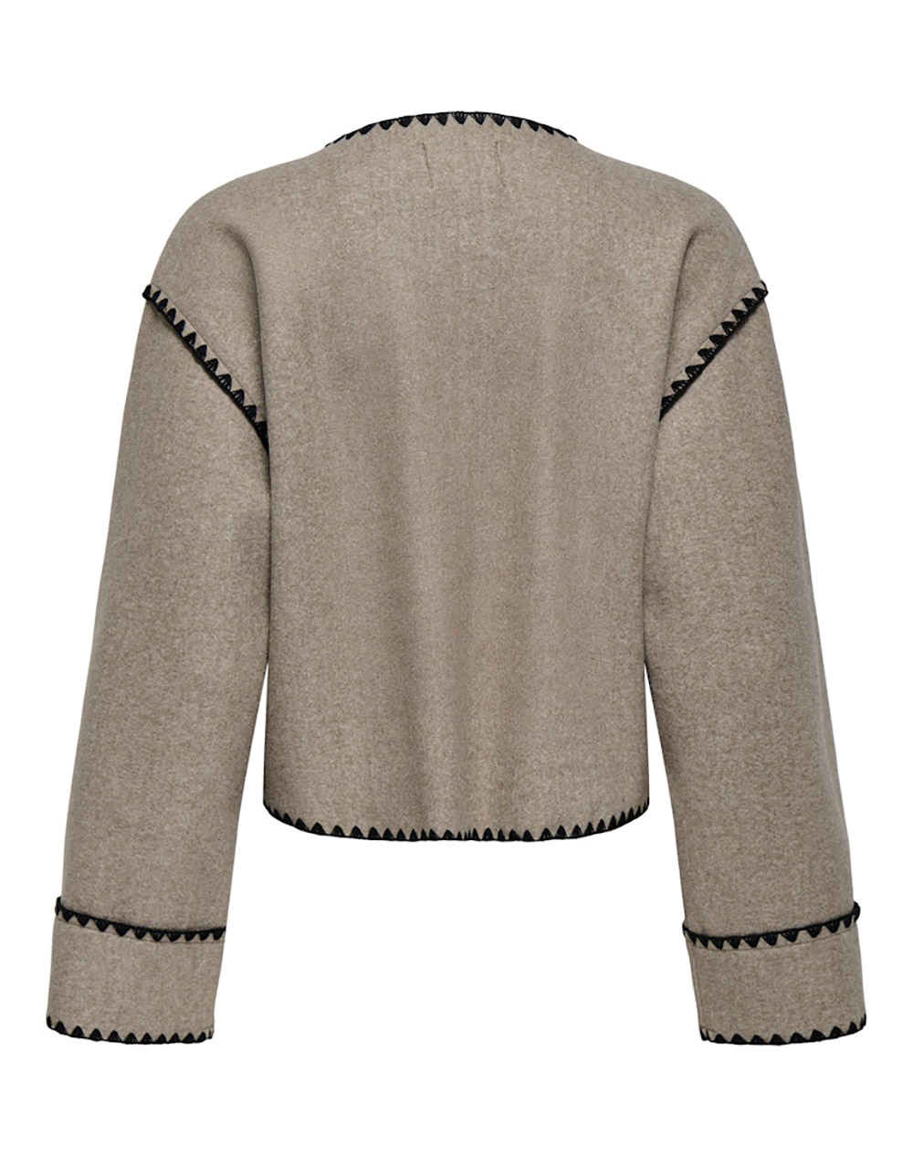 ONLY ONLELBA LIFE CUFF SCALLOP JACKET OTW 15356908-Mountain TrailMelange SandyBrown φωτογραφία