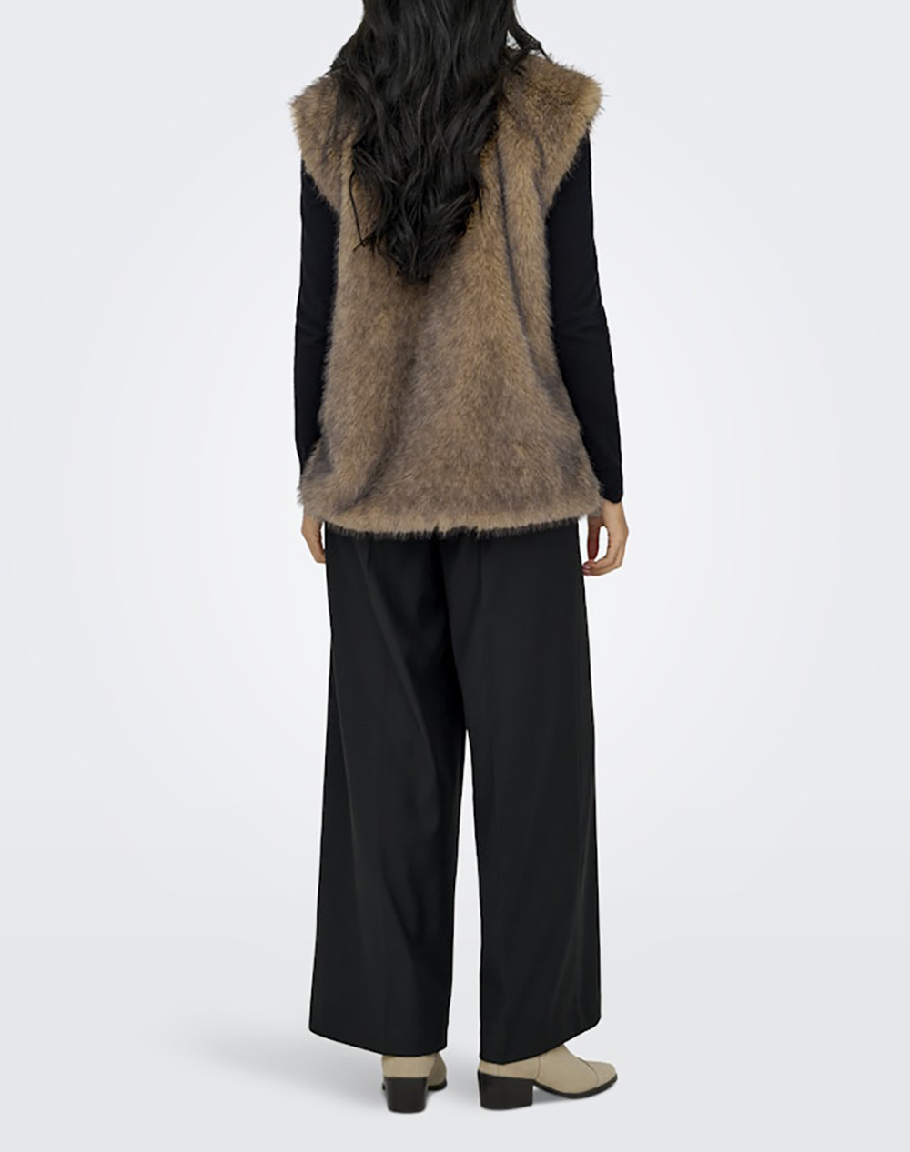 ONLY ONLDAWN LIFE FAUX FUR WAISTCOAT OTW 15354308-Tannin Brown φωτογραφία