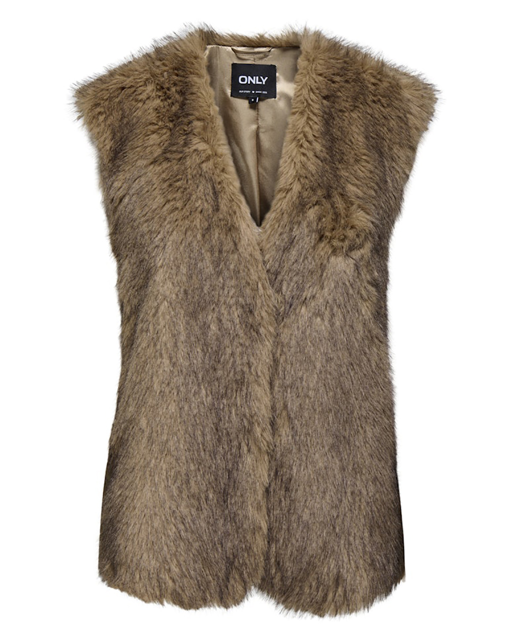 ONLY ONLDAWN LIFE FAUX FUR WAISTCOAT OTW 15354308-Tannin Brown φωτογραφία