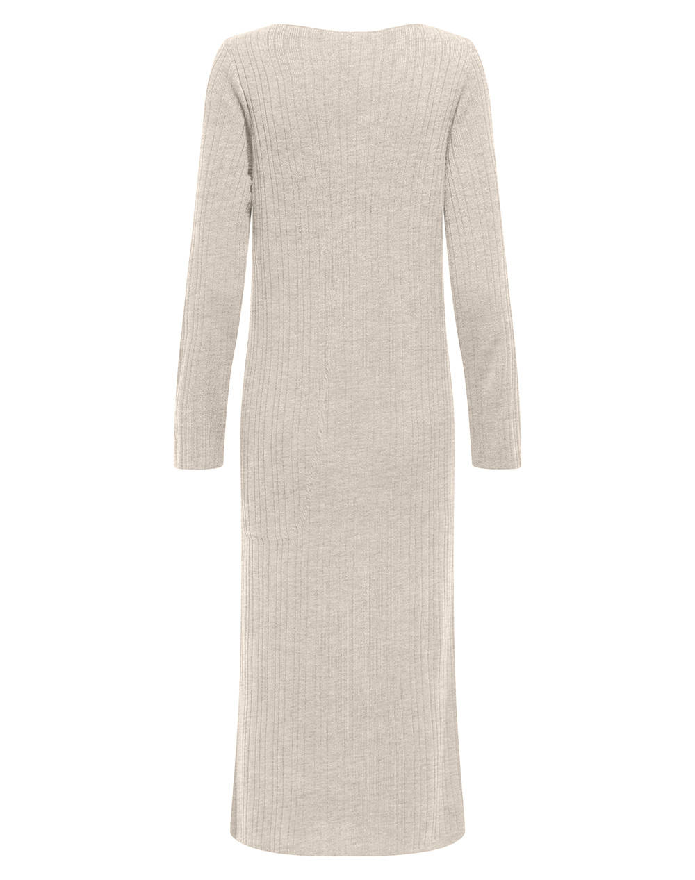 ONLY ONLY ONLTHEA LS DRESS KNT 15353028-Pumice StoneMelange Cream - 2