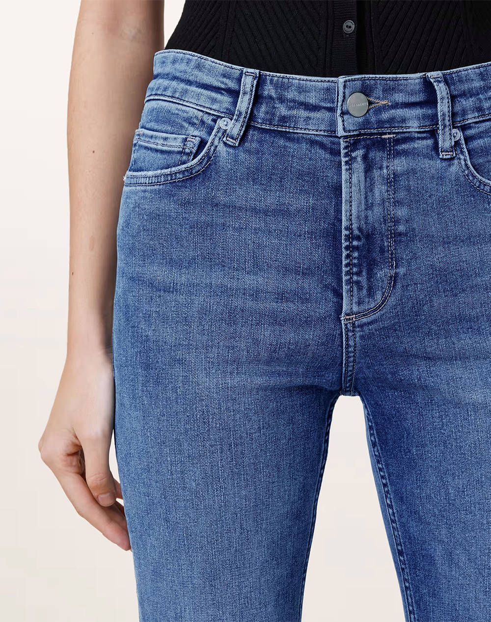 ALL SAINTS HALDAN SLIM BOOTCUT W010EC-Mid Indigo DenimBlue φωτογραφία