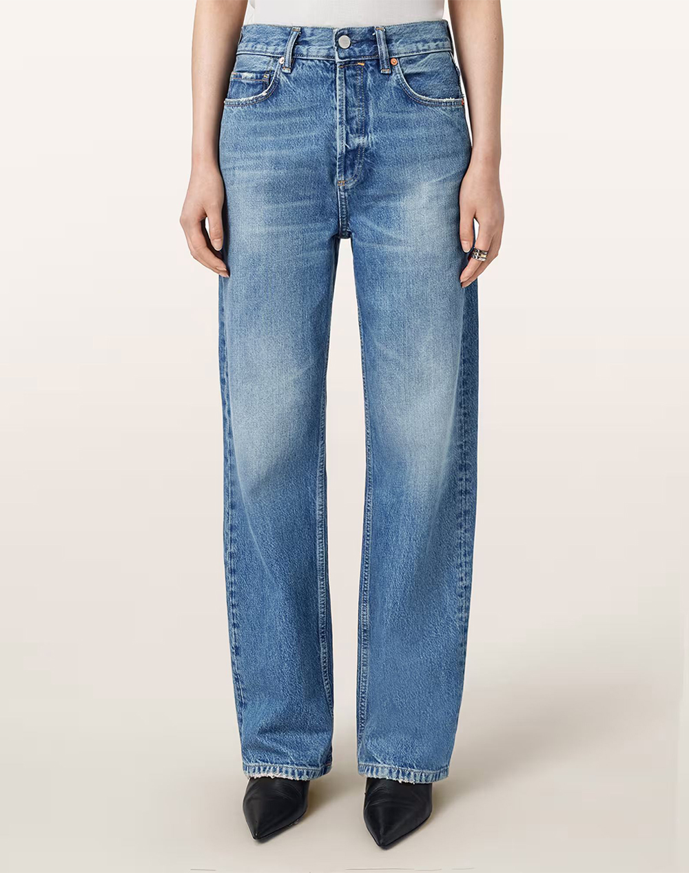 ALL SAINTS ALL SAINTS BROOKLYN JEAN W027ED-INDIGO BLUE DenimLightBlue
