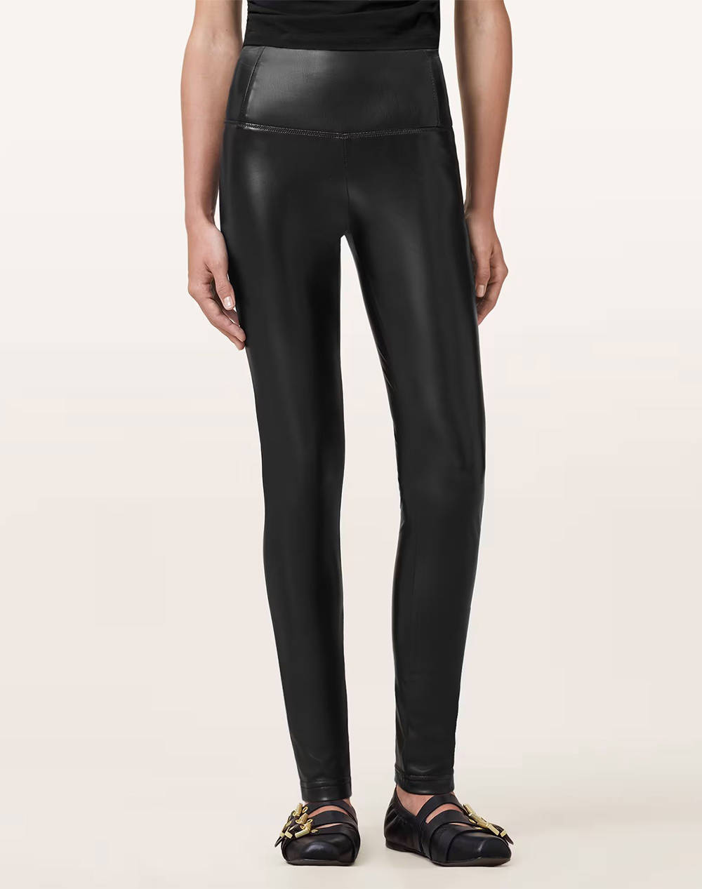 ALL SAINTS ALL SAINTS CORA FAUX LEGGING W049TB-BLACK Black