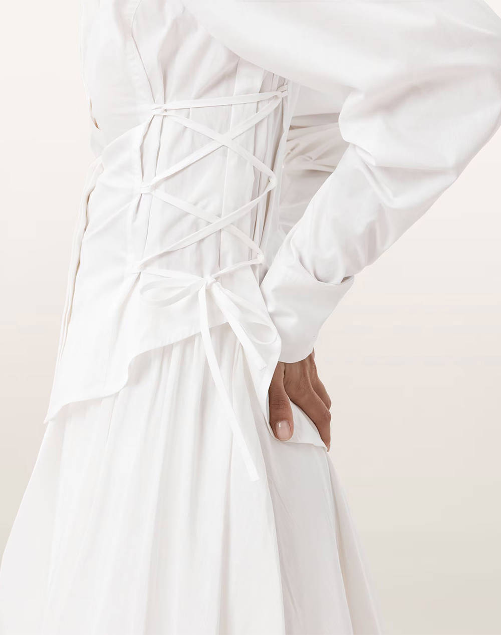 ALL SAINTS EVANNA SHIRT W016PD-OPTIC WHITE OffWhite φωτογραφία