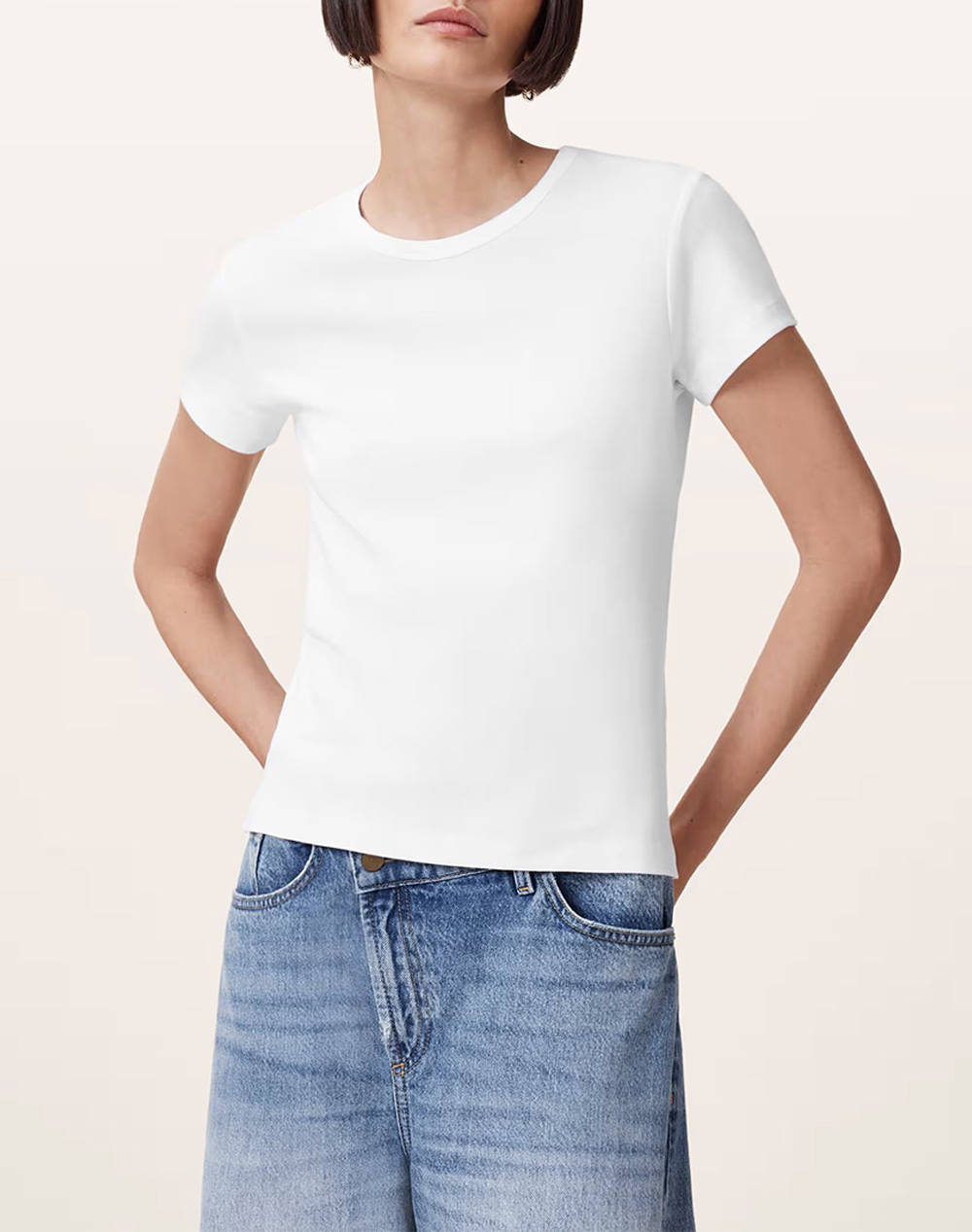 ALL SAINTS ALL SAINTS STEVIE TEE W194JA-OPTIC WHITE OffWhite