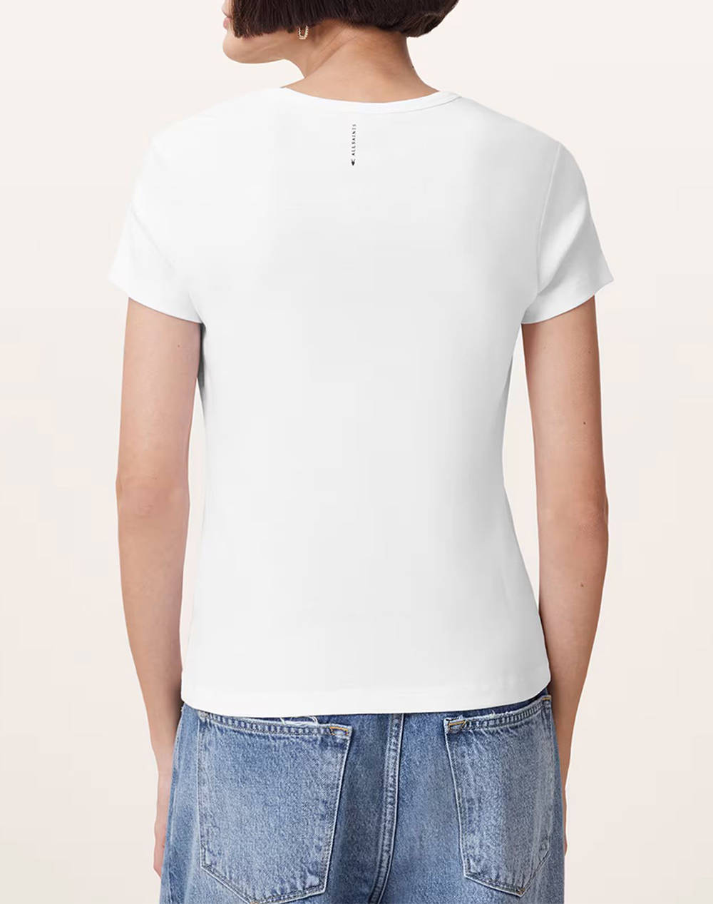 ALL SAINTS STEVIE TEE W194JA-OPTIC WHITE OffWhite φωτογραφία