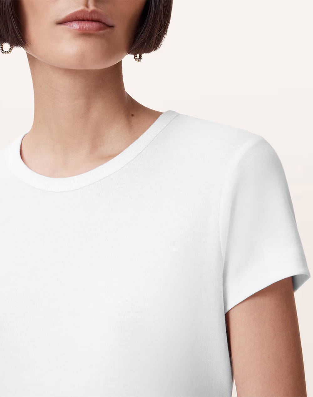 All Saints Stevie Tee W194Ja-Optic White Offwhite Γυναικεία ρούχα μπλούζες Τ-Shirt Politikos Shop Πολιτικός