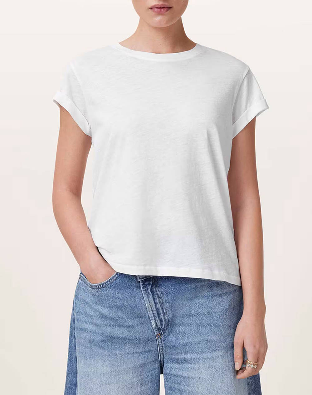 ALL SAINTS ALL SAINTS ANNA TEE W238JB-chalk white OffWhite