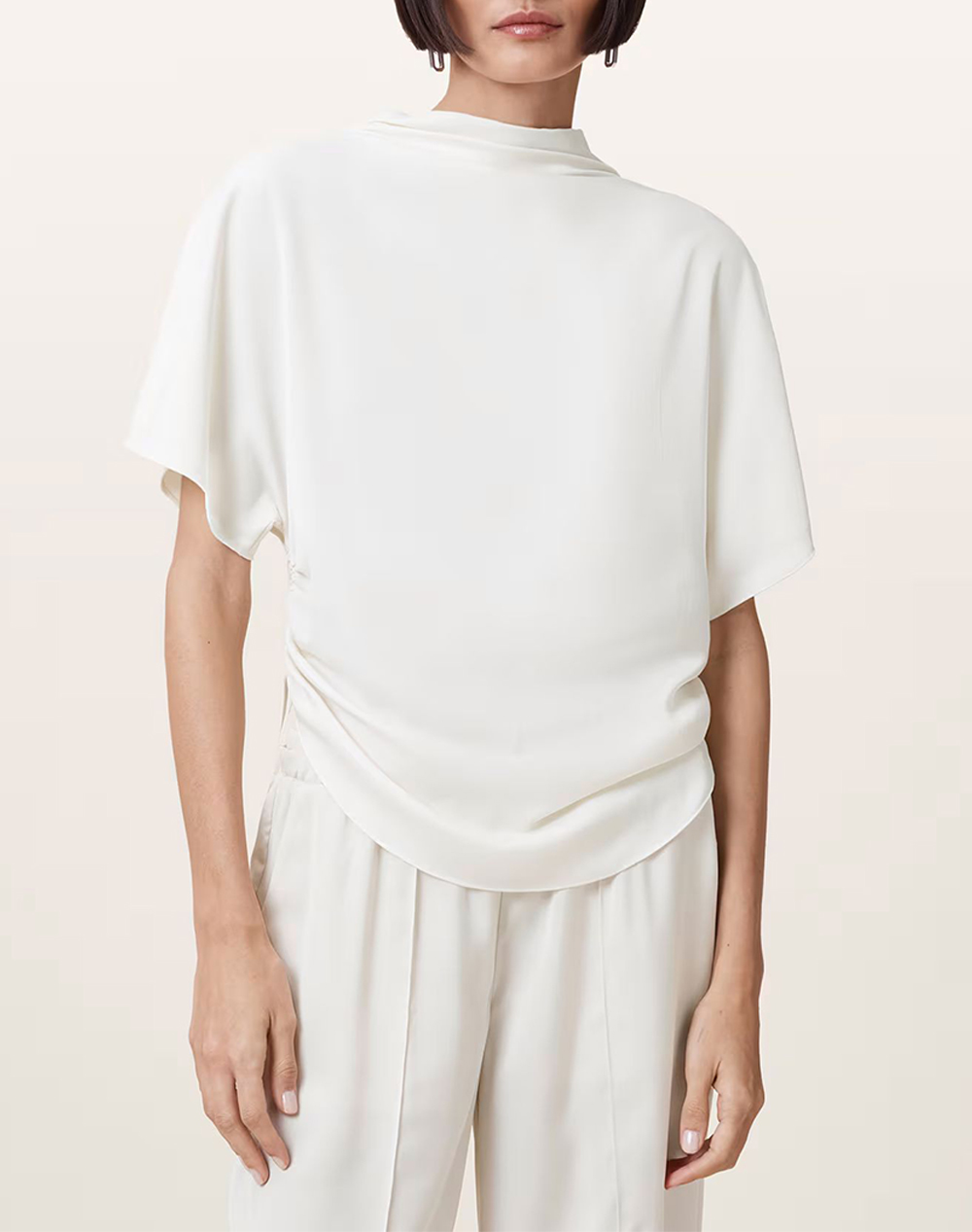 ALL SAINTS ALL SAINTS LESLIE TOP W024PD-Antique White White