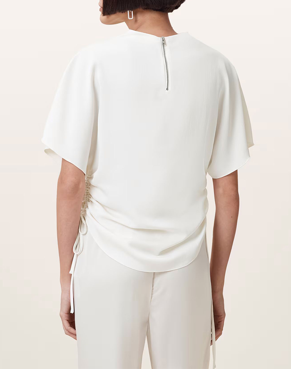 ALL SAINTS LESLIE TOP W024PD-Antique White White φωτογραφία