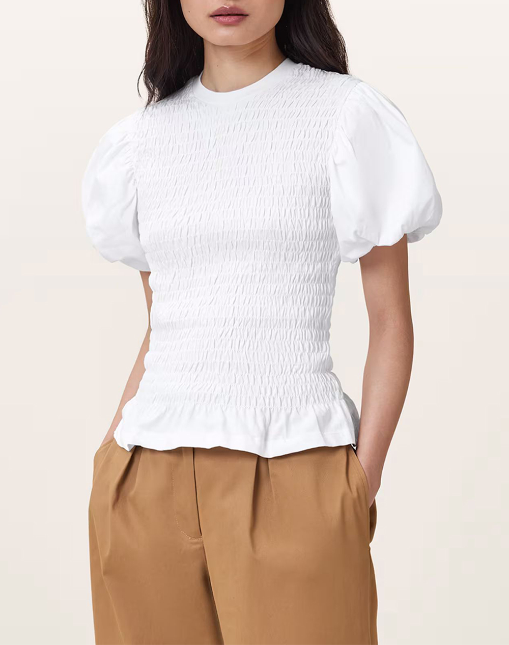 ALL SAINTS ALL SAINTS DAEL TOP W013JD-OPTIC WHITE White
