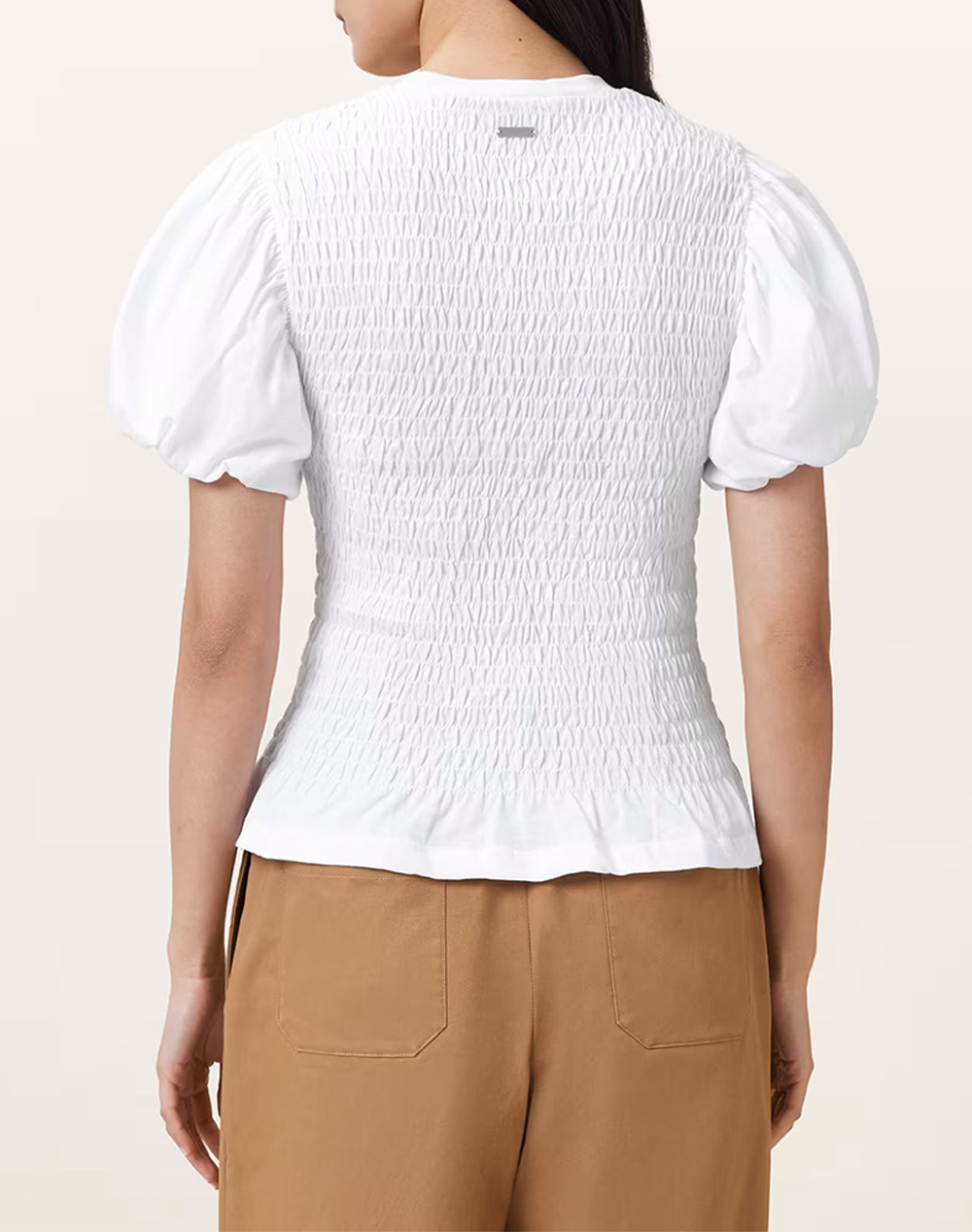 ALL SAINTS DAEL TOP W013JD-OPTIC WHITE White φωτογραφία