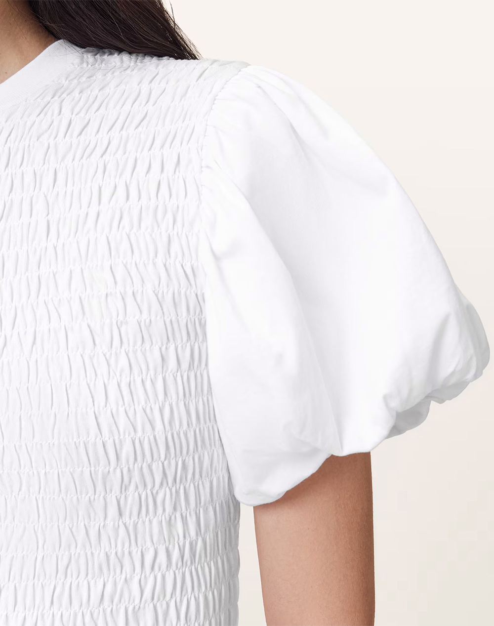 ALL SAINTS DAEL TOP W013JD-OPTIC WHITE White φωτογραφία