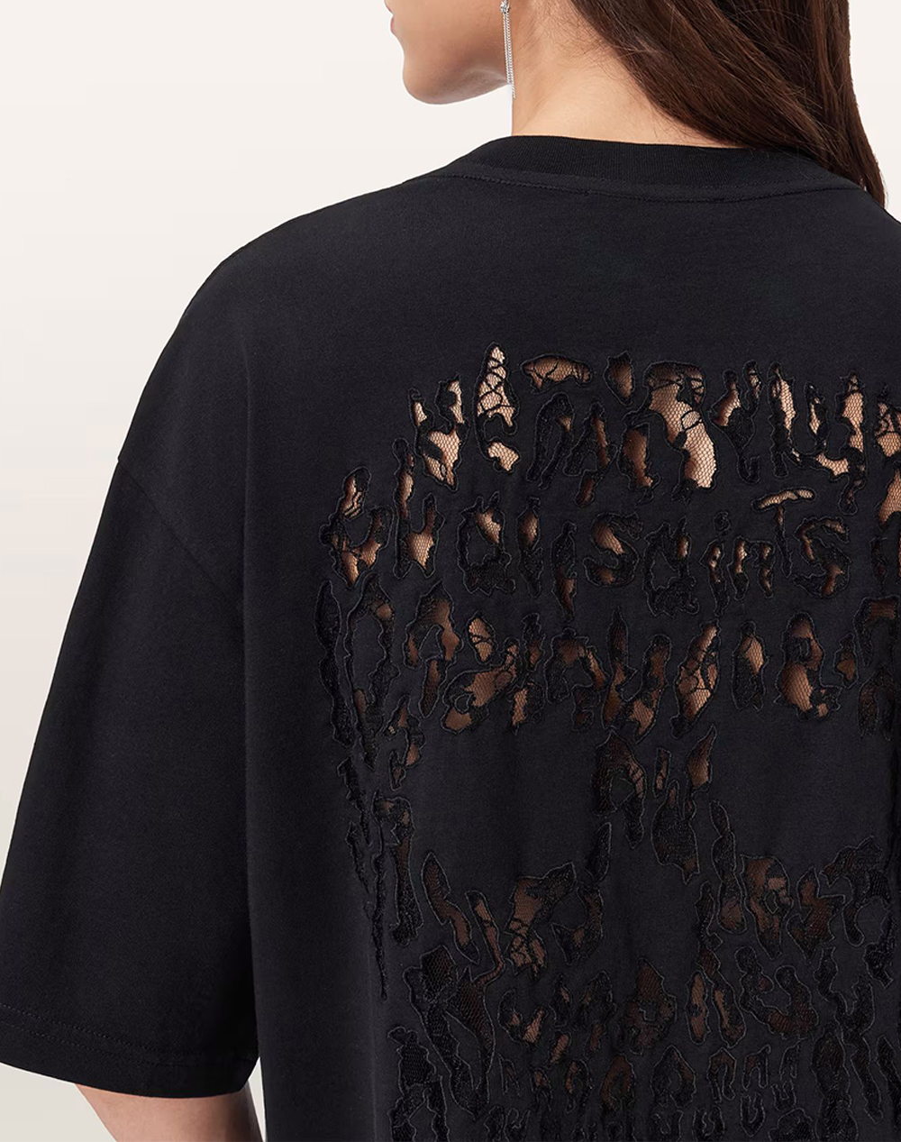 ALL SAINTS CRANEO AMELIE TEE W065JD-BLACK Black φωτογραφία