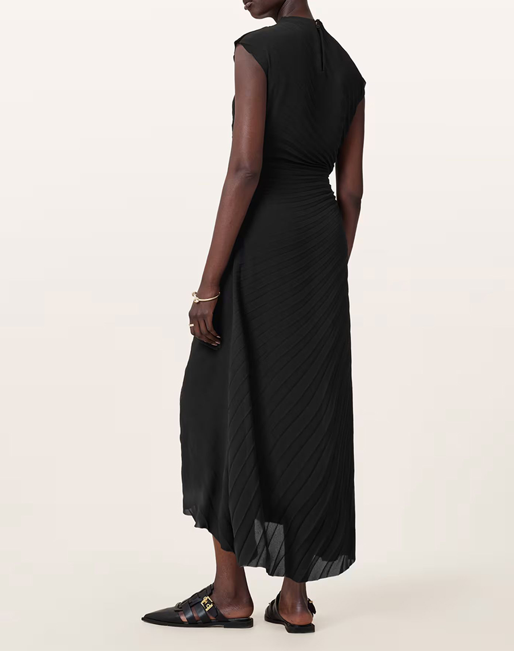 ALL SAINTS RAYANNA DRESS W017DD-BLACK Black φωτογραφία