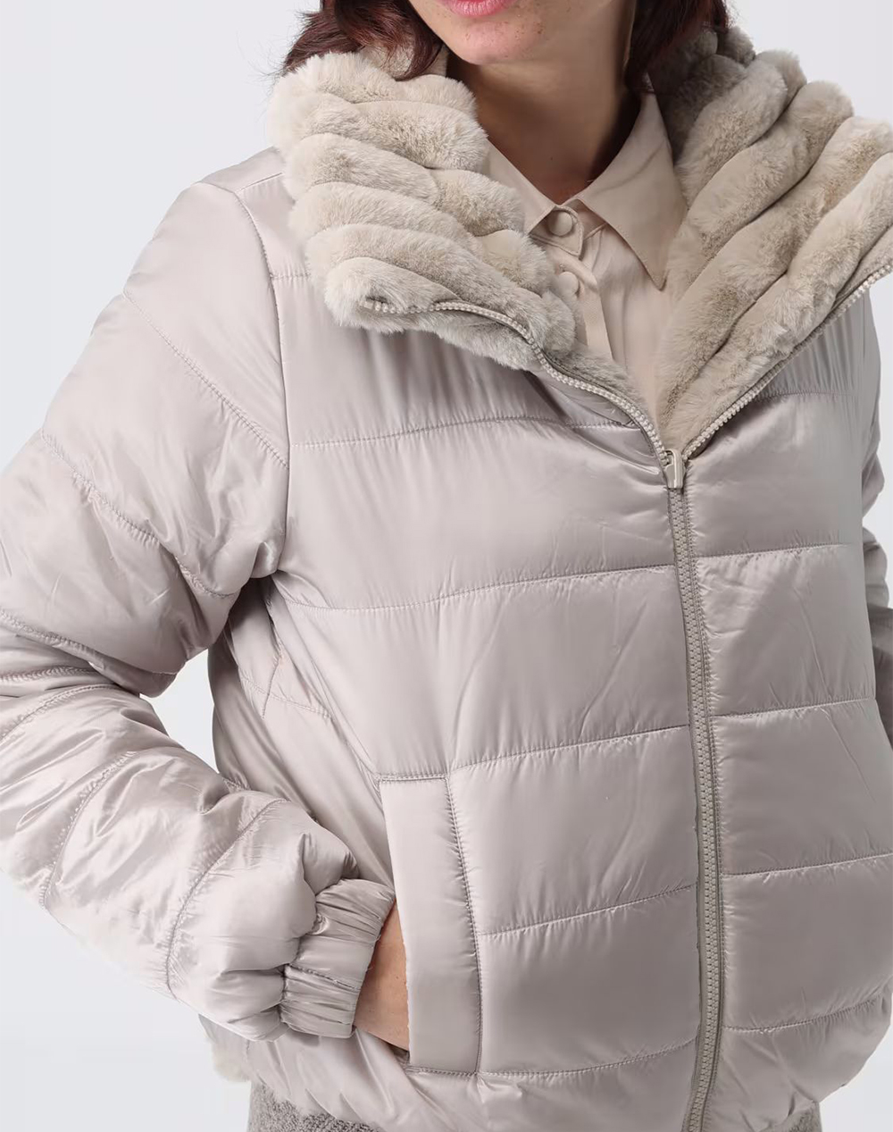 SAVE THE DUCK ELINA JACKET ΜΠΟΥΦΑΝ ΓΥΝΑΙΚΕΙΟ D31352WVERY21-40019 Biege φωτογραφία