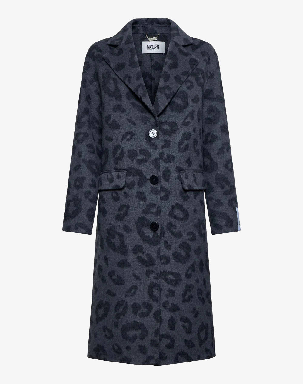 SILVIAN HEACH SILVIAN HEACH LONG COAT JUAN GPA25015CP-BLACK/G.S. DarkSlateGrey