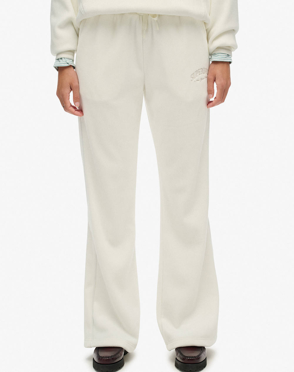 SUPERDRY D2 SDSW COUNTRY CLUB VELOUR STR JOGGER ΦΟΡΜΑ ΓΥΝΑΙΚΕΙΟ W7011274A-71D OffWhite