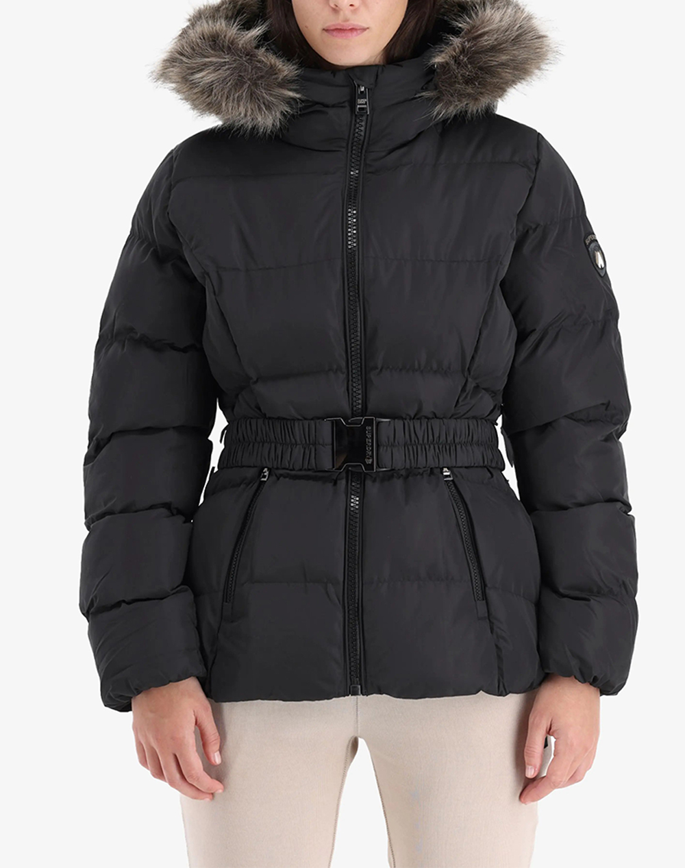 SUPERDRY D2 OVIN FUJI BELTED PUFFER ΜΠΟΥΦΑΝ ΓΥΝΑΙΚΕΙΟ W5011928A-02A Black