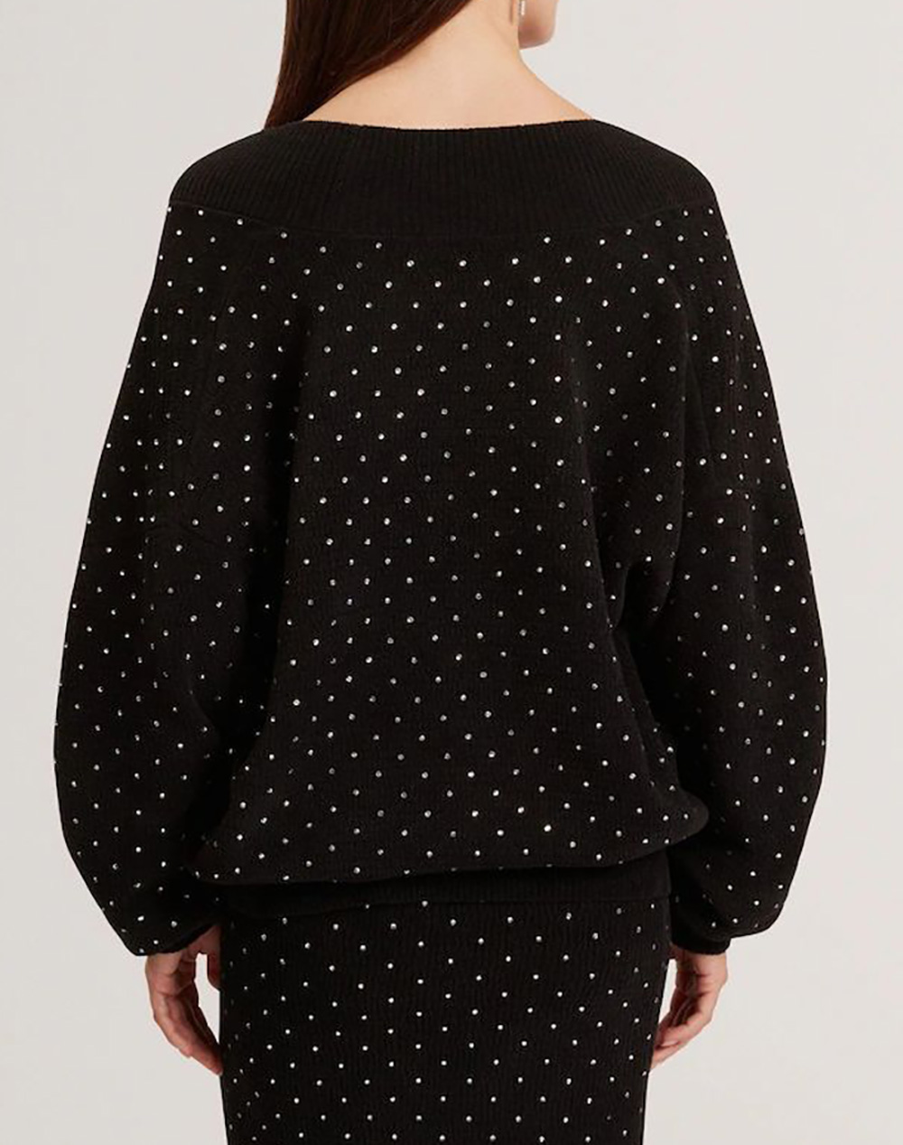 TED BAKER TED BAKER ALIISEE V Neck Hot Fix Jumper 281283-BLACK Black - 2