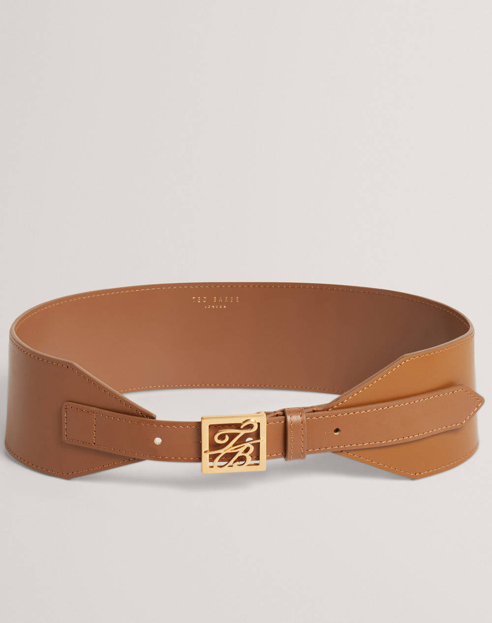 TED BAKER ANIIKAA TB Script Leather Waist Belt 280895-TAN Tan φωτογραφία