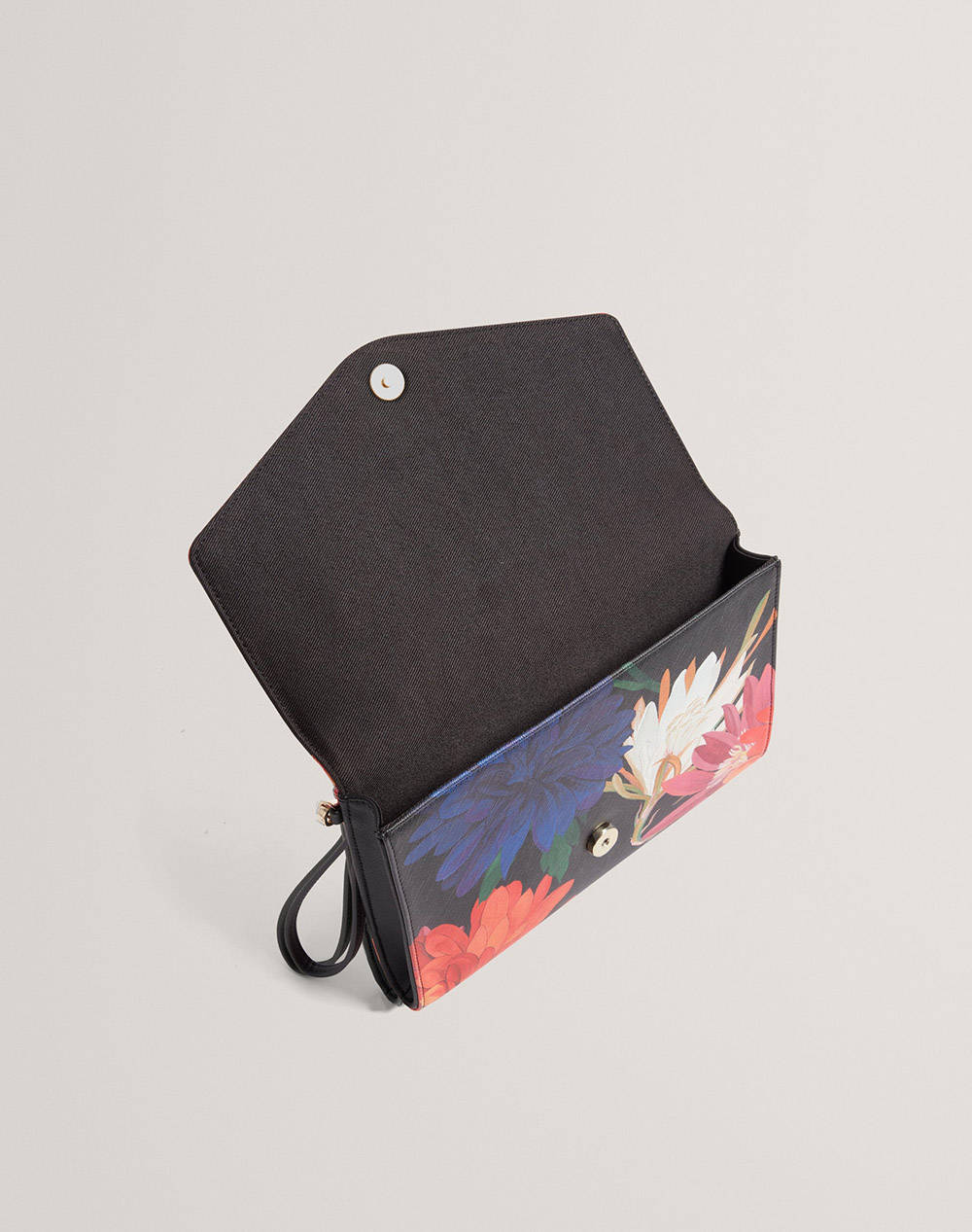 TED BAKER AMARSAY Printed Dahlia Icon Envelope Pouch (Διαστάσεις: 26 x 18.5 x 3εκ.) 281522-BLACK Multi φωτογραφία