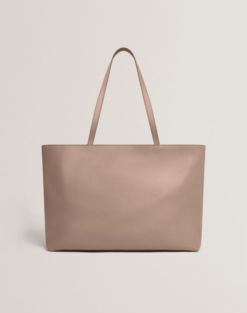 TED BAKER LENYYA Large Leather Tote Bag 281394-TAUPE SandyBrown