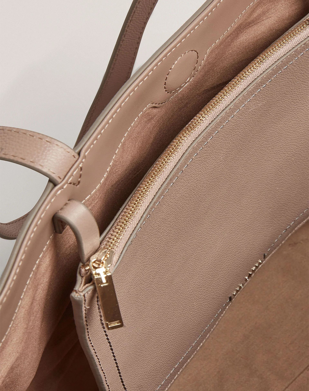 Ted Baker Lenyya Large Leather Tote Bag 281394-Taupe Sandybrown Γυναικεία αξεσουάρ τσάντες Politikos Shop Πολιτικός