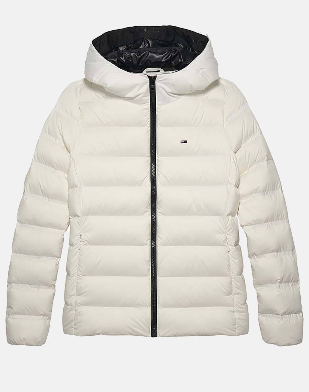 TOMMY JEANS TJW SLIM HOOD PRNT DOWN JCKT EXT DW0DW21617-YBL Ecru