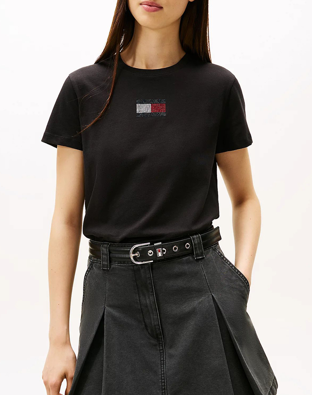 TOMMY JEANS TJW REG PARTY FLAG TEE EXT DW0DW21965-BDS Black