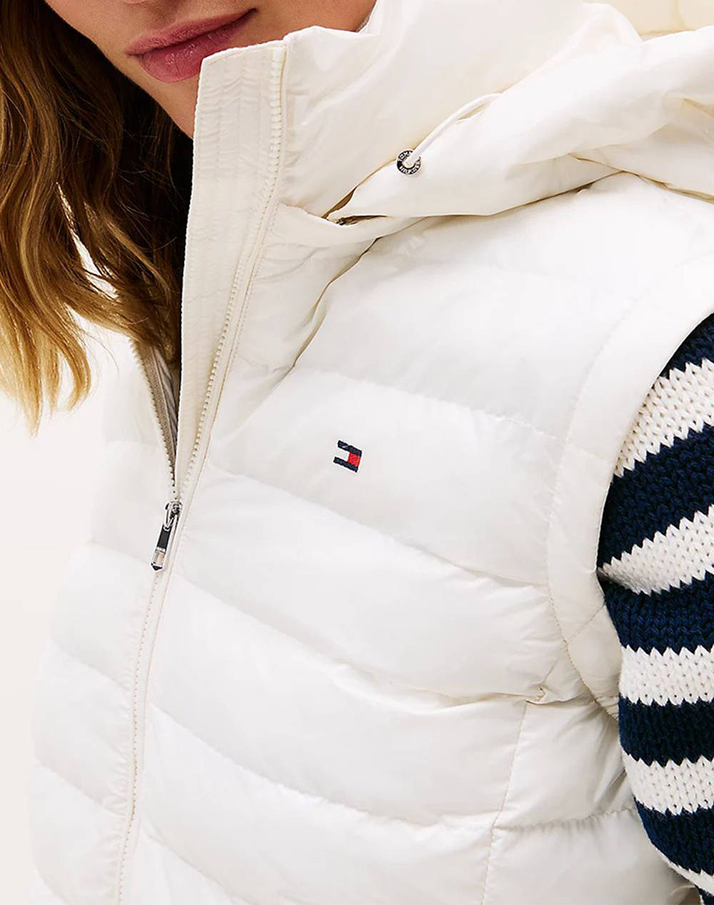 TOMMY HILFIGER LW PADDED SLIM VEST WW0WW47352-YA8 Ivory φωτογραφία
