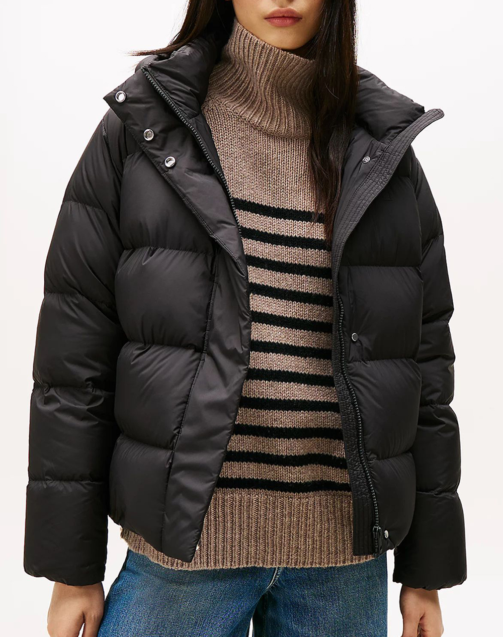 TOMMY HILFIGER MODERN DOWN REG JACKET WW0WW45739-BDS Black