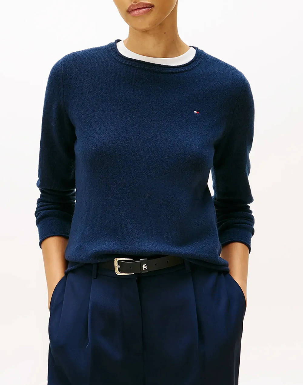 TOMMY HILFIGER SOFT WOOL C-NK SWEATER WW0WW40264-C1G DarkBlue