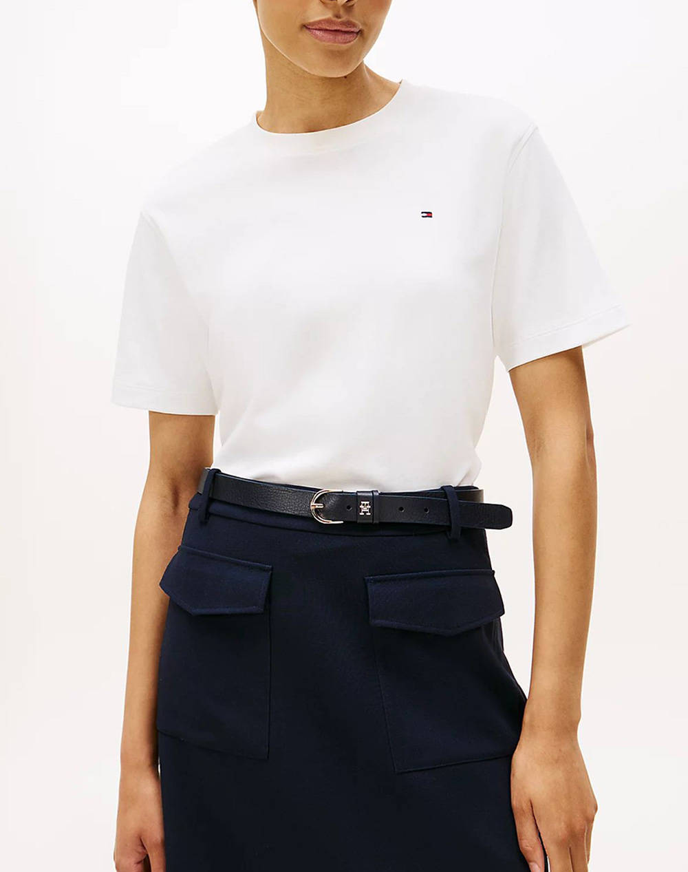 TOMMY HILFIGER MODERN INTERLOCK BOXY SS TEE WW0WW47458-YBL Ecru