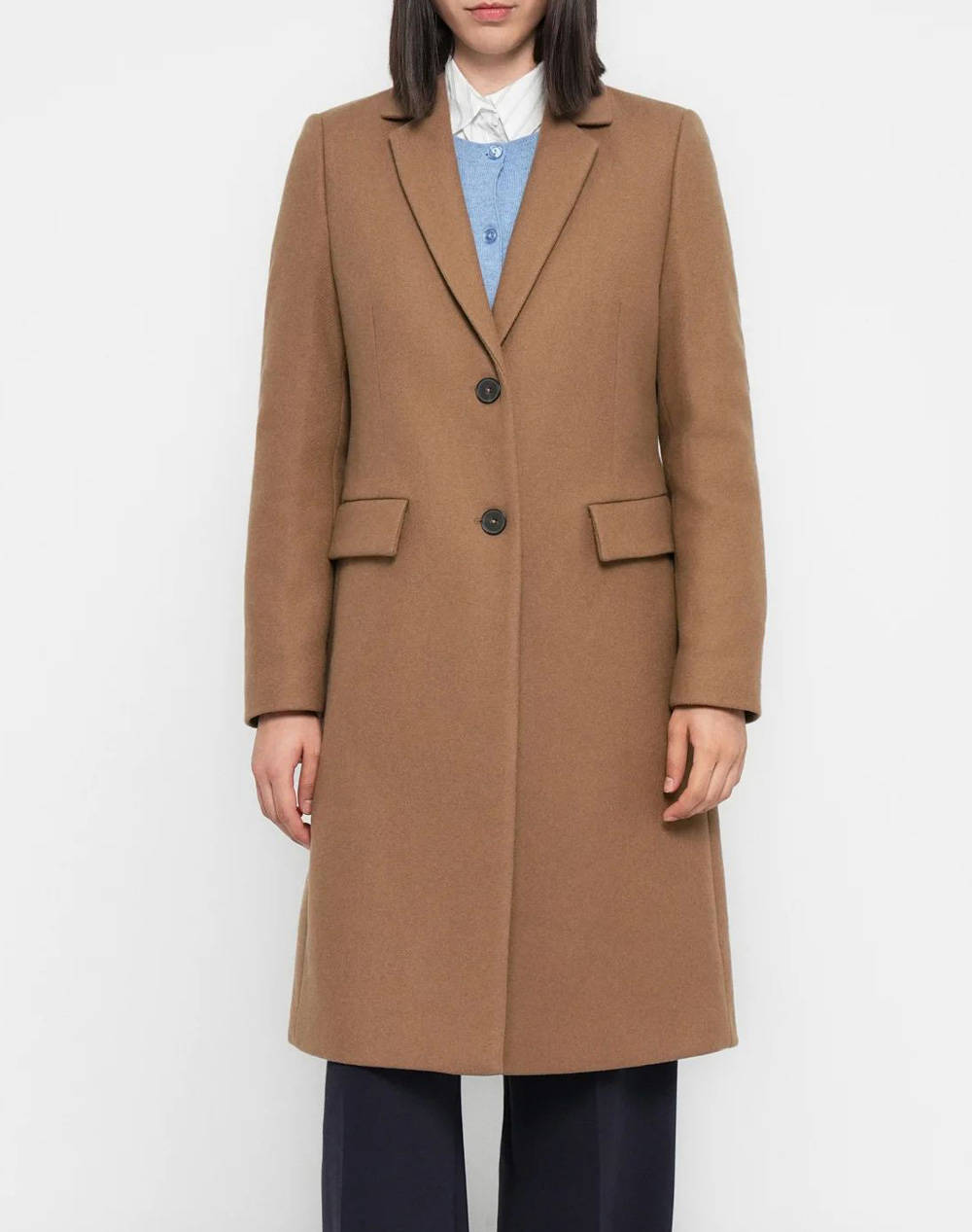 TOMMY HILFIGER TOMMY HILFIGER CLASSIC SB WOOL REG COAT WW0WW46547-GWE Biege