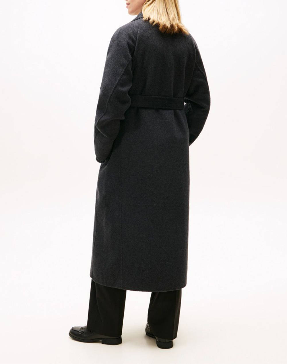 TOMMY HILFIGER DF WOOL REG BELTED MIDI COAT WW0WW47286-P4E DarkGray φωτογραφία
