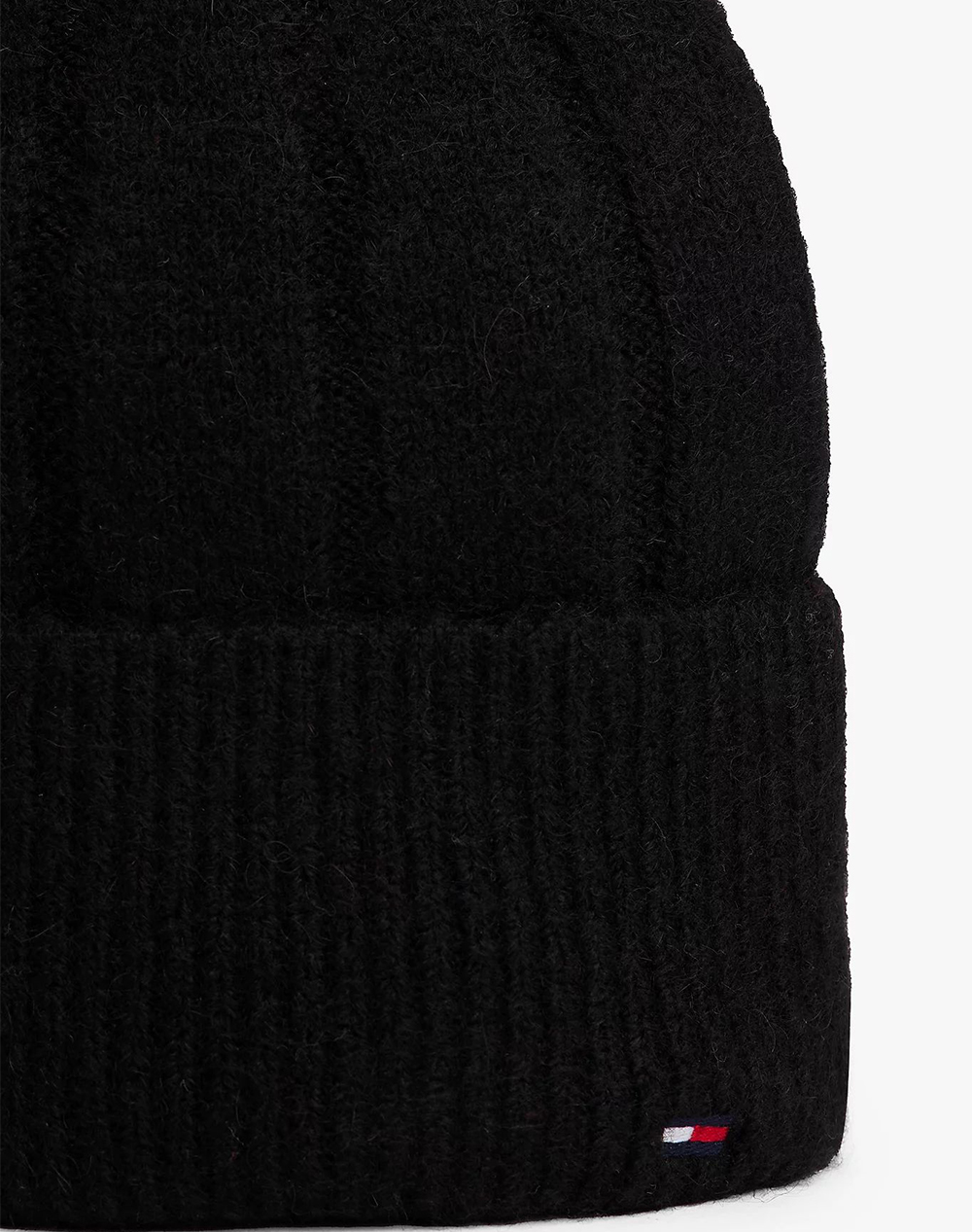 TOMMY HILFIGER TH FLAG FLUFFY BEANIE AW0AW17779-BDS Black φωτογραφία