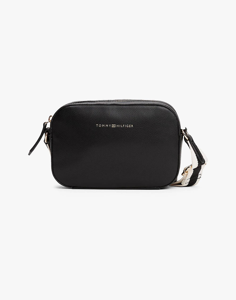 TOMMY HILFIGER TH LOGOTAPE CAMERA BAG (Διαστάσεις: 19 x 13.5 x 5εκ.) AW0AW17450-BDS Black