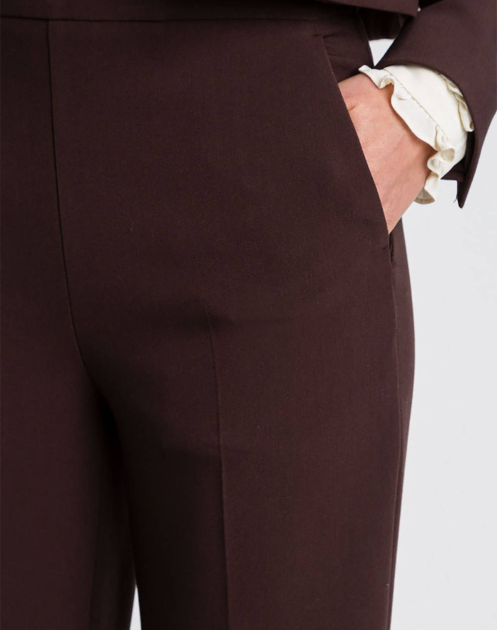 Twinset Παντελόνι 252Tt2381-11054 Darkbrown Γυναικεία ρούχα παντελόνια Υφασματινα Politikos Shop Πολιτικός