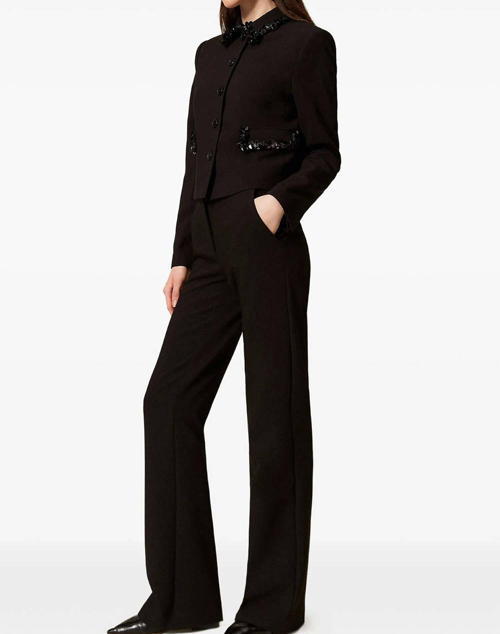 Twinset Παντελόνι 252Tt2232-00006 Black Γυναικεία ρούχα παντελόνια Υφασματινα Politikos Shop Πολιτικός