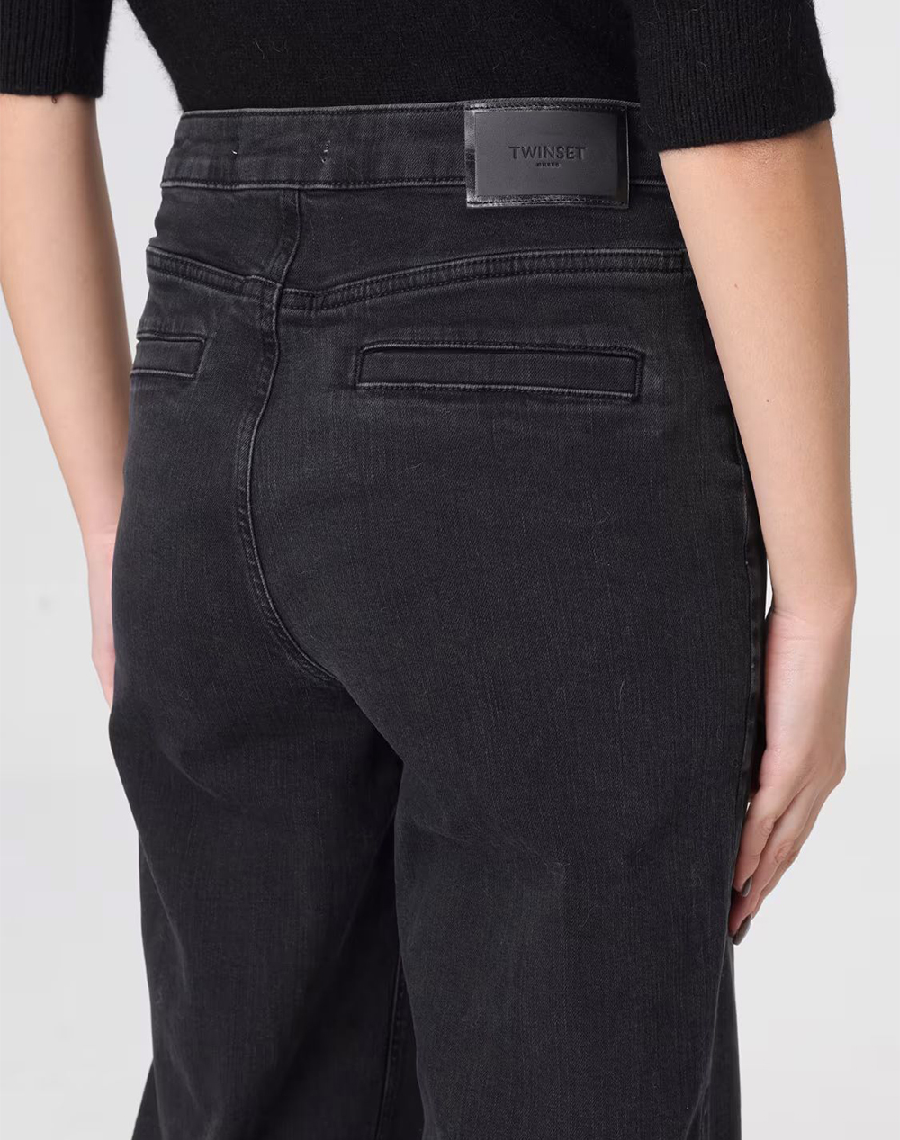 Twinset Παντελόνι 252Tt2201-01103 Black Γυναικεία ρούχα παντελόνια Jean 5P Cargo Politikos Shop Πολιτικός