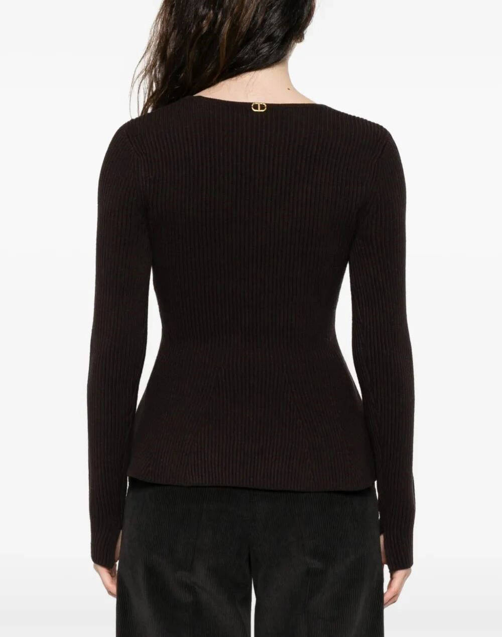 TWINSET ΠΛΕΚΤΟ 252TT3141-11054 DarkBrown
