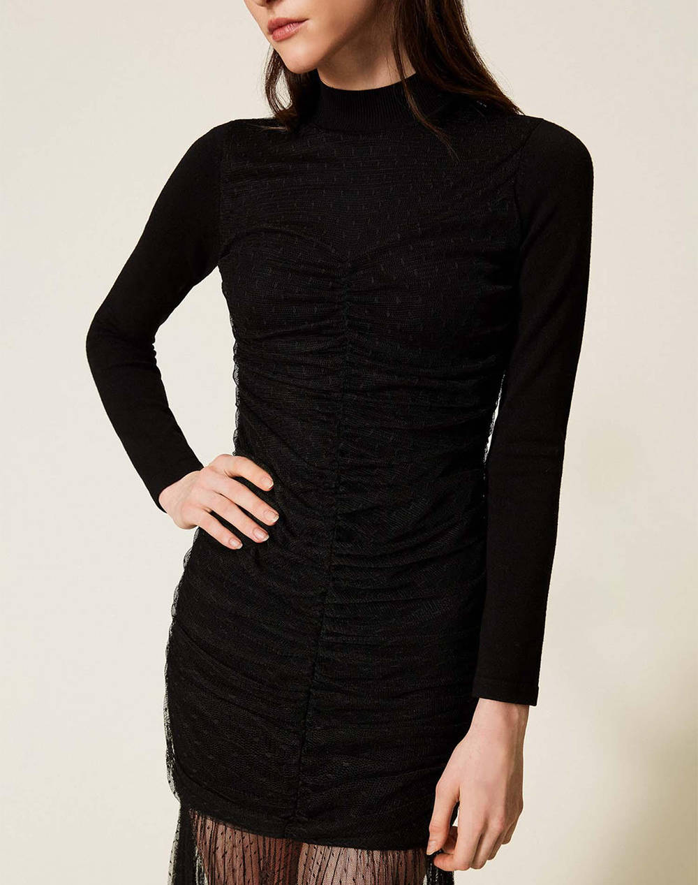 Twinset Φόρεμα 252Tt3262-00006 Black Γυναικεία ρούχα φορέματα Politikos Shop Πολιτικός