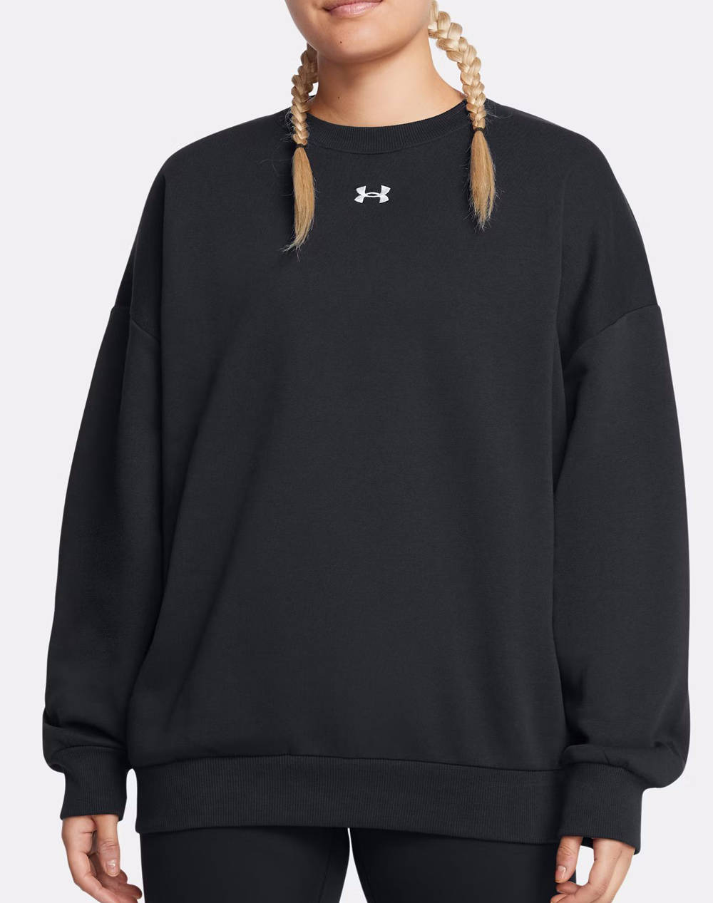 UNDER ARMOUR Rival Fleece OS Crew 1386463-001 Black