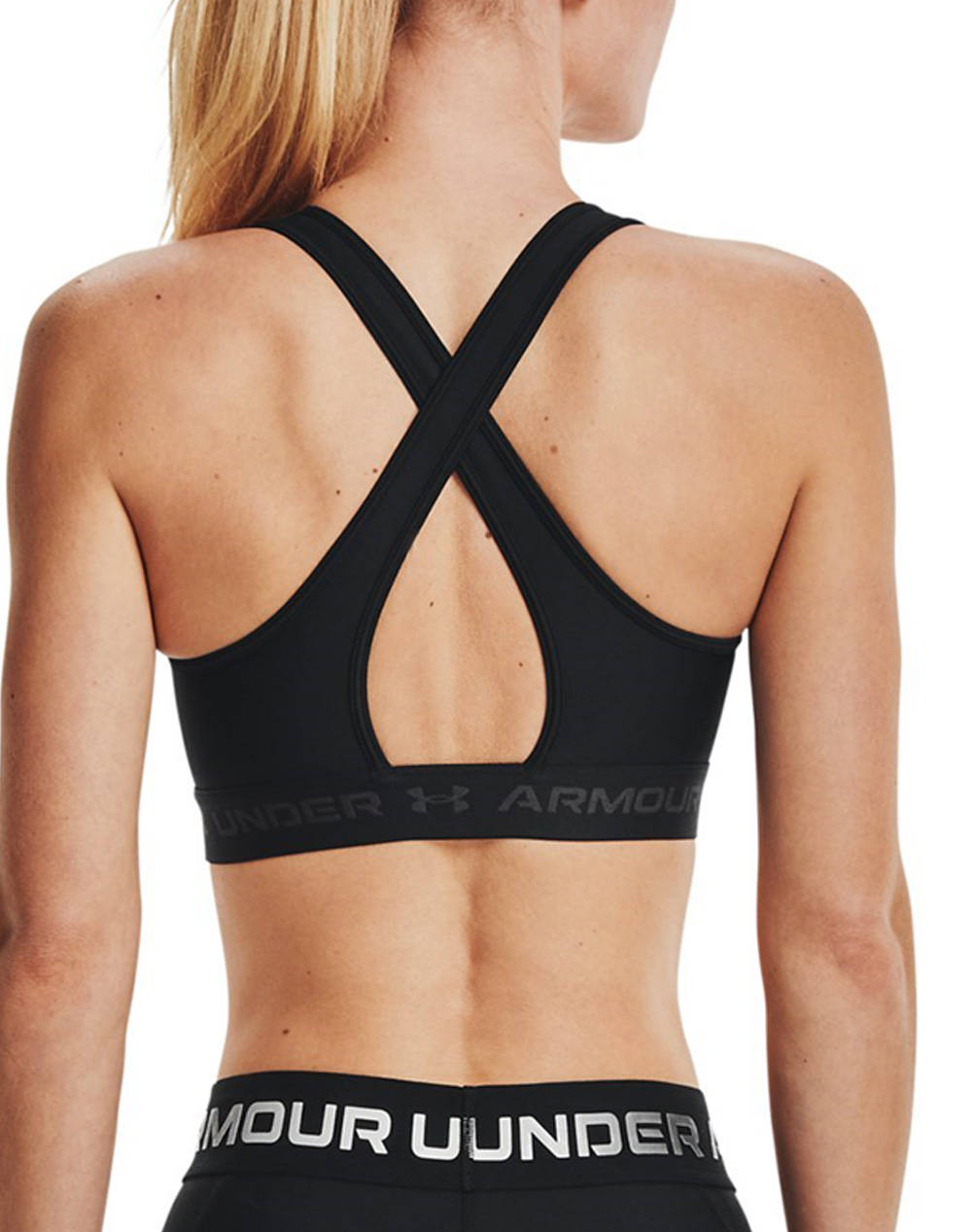 UNDER ARMOUR UA Crossback Mid Bra 1361034-001 Black φωτογραφία