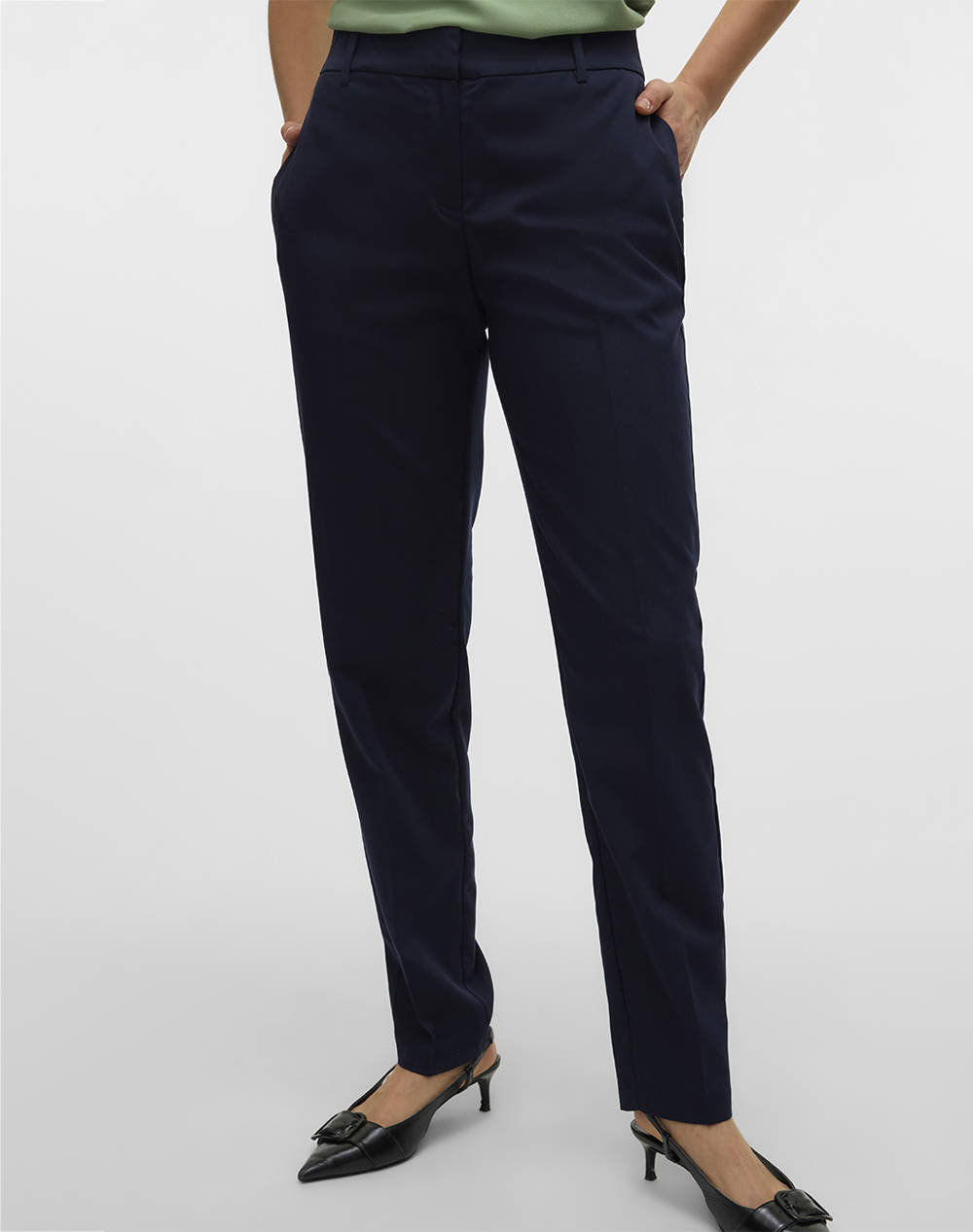 VERO MODA VERO MODA VMNILA MW TAPERED PANT NOOS 10320940-Navy Blazer NavyBlue