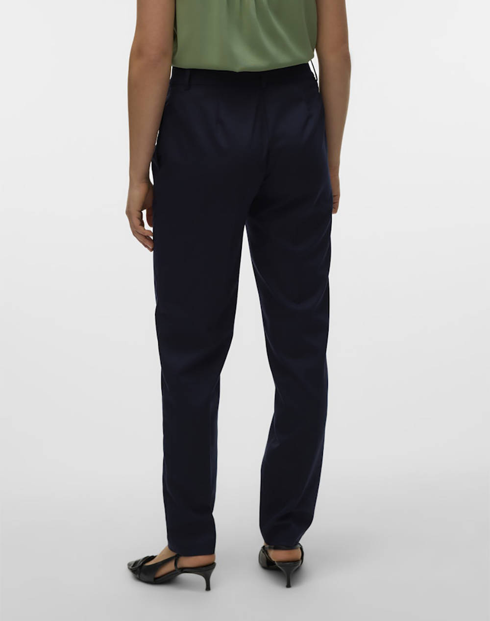 VERO MODA VMNILA MW TAPERED PANT NOOS 10320940-Navy Blazer NavyBlue φωτογραφία