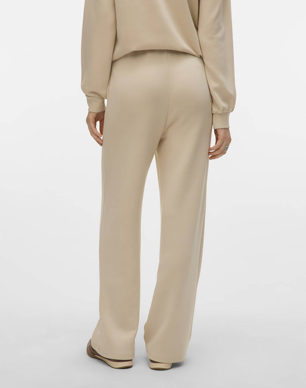 VERO MODA VMHALI HW WIDE PANT JRS GA BOO 10331767-Pumice Stone Ecru φωτογραφία